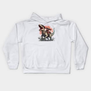 samurai ride dinosaur Kids Hoodie